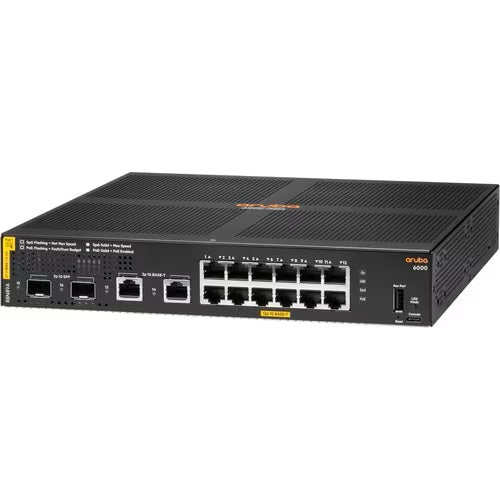 HPE 6000 48G Class4 PoE 4SFP 370W Switch - 12 Ports